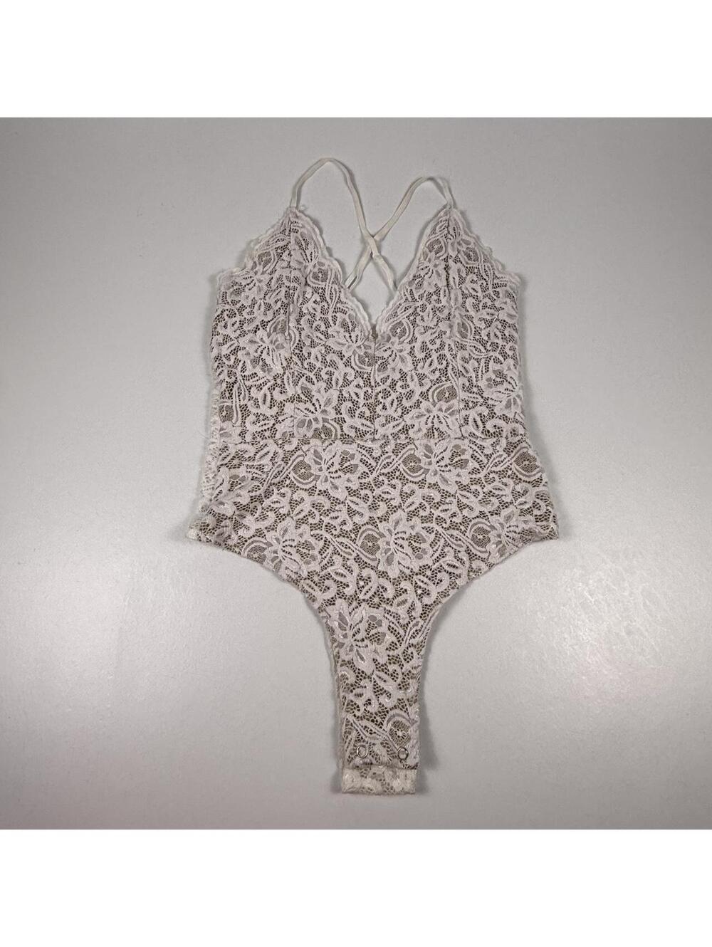 Windsor Women's Cream and White Bodysuit
